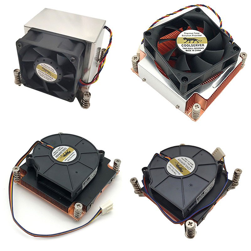 工厂直销 LAG2011服务器散热器 正方形主板安装热管散热PWM温控新