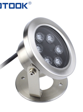 led水底灯6W七彩RGB喷泉灯9W水下灯12W水池灯36WIP68圆形射灯