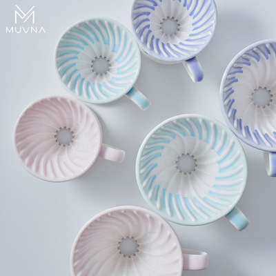 MUVNA慕威纳漫泥陶瓷手冲咖啡壶V60过滤杯分享壶咖啡手冲壶套装