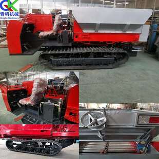 柴油水稻田履带式撒粪车自带动力水稻田撒肥机自走式农田抛粪机