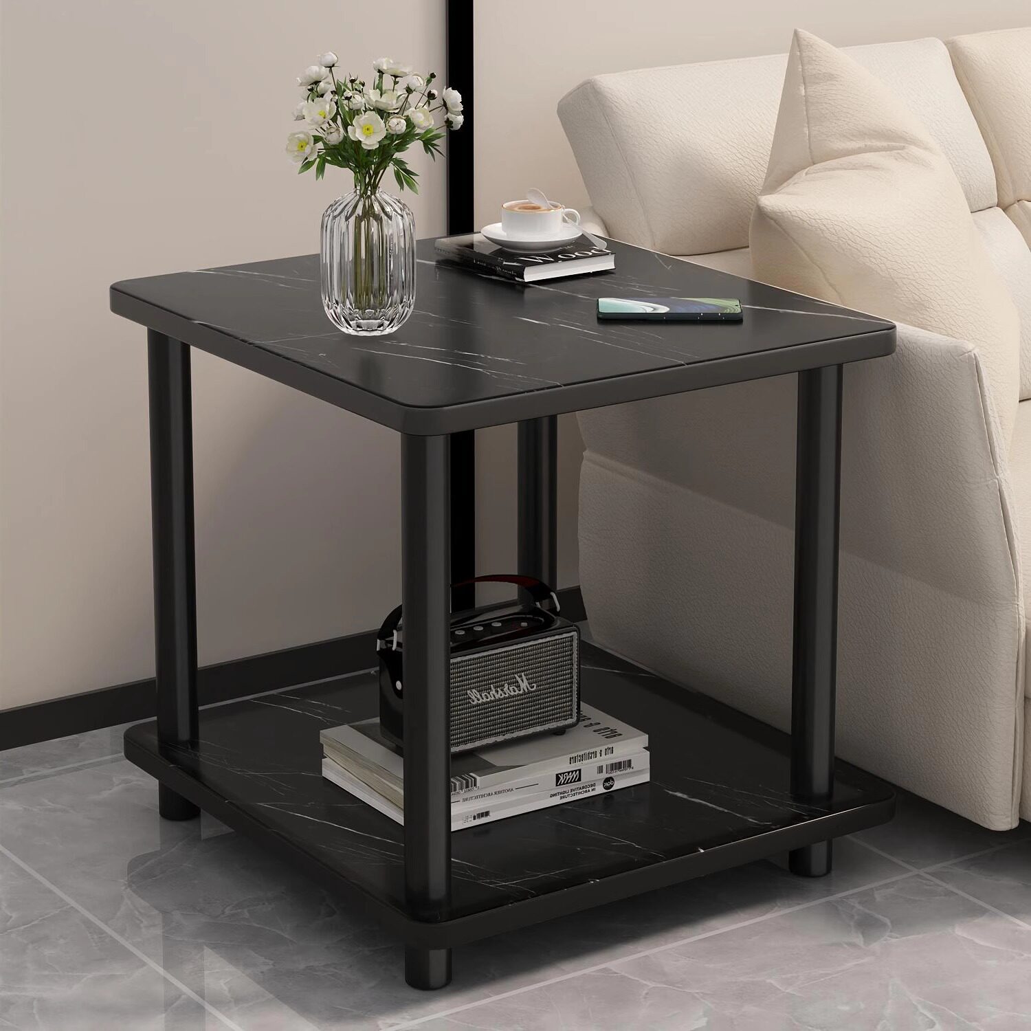 沙发边几边柜侧边柜小桌子茶几客厅轻奢高级感方桌卧室床边置物桌