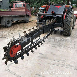 开沟机链条式开沟机混凝土路面开沟机单链双链开沟机拖拉机开沟机
