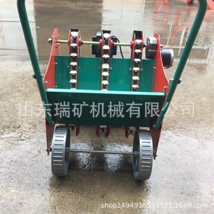 电动大蒜播种机蒜头种植机行距株距可定手推式栽蒜机种大蒜的机器