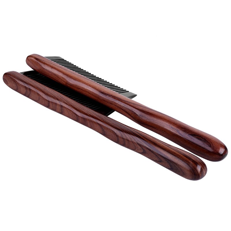 新款牛角梳酸枝木牛角梳子插z齿梳美发梳黑角头梳拼接角梳镶嵌