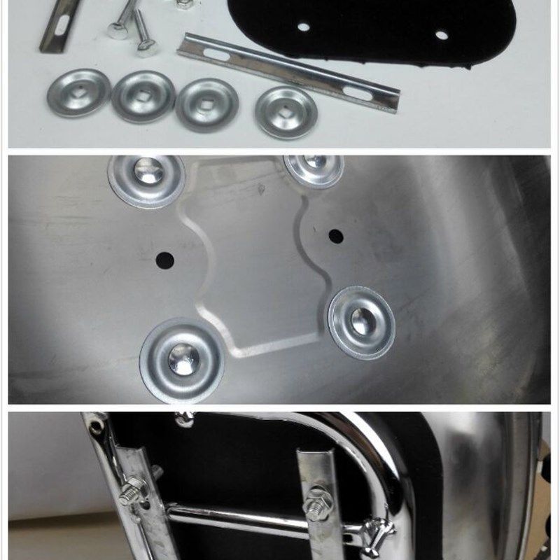 包邮不锈钢摩g托车尾箱后备箱电动车后备箱尾箱特大号储物箱加厚