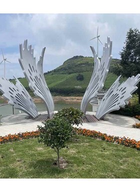 定制景观蝴蝶雕塑不锈钢材t料组装焊接漆面处理设计制作安装一体