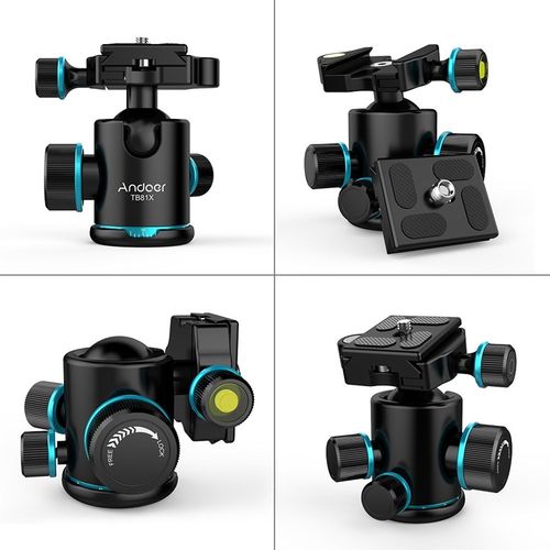 Andoer TB81X Tripod Head BallA Head Rotating Panoramic BallH