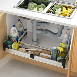 pull cabinet basket stainlessN sink DIY steel kitchen