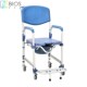 老人带轮坐便椅轮残疾人移动马桶椅孕妇洗澡椅冲凉V座便凳子沐浴