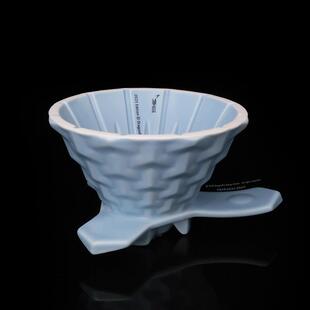 新品 CT62山文带座版 滴漏式手冲滤杯(浅蓝色)62度角流速快