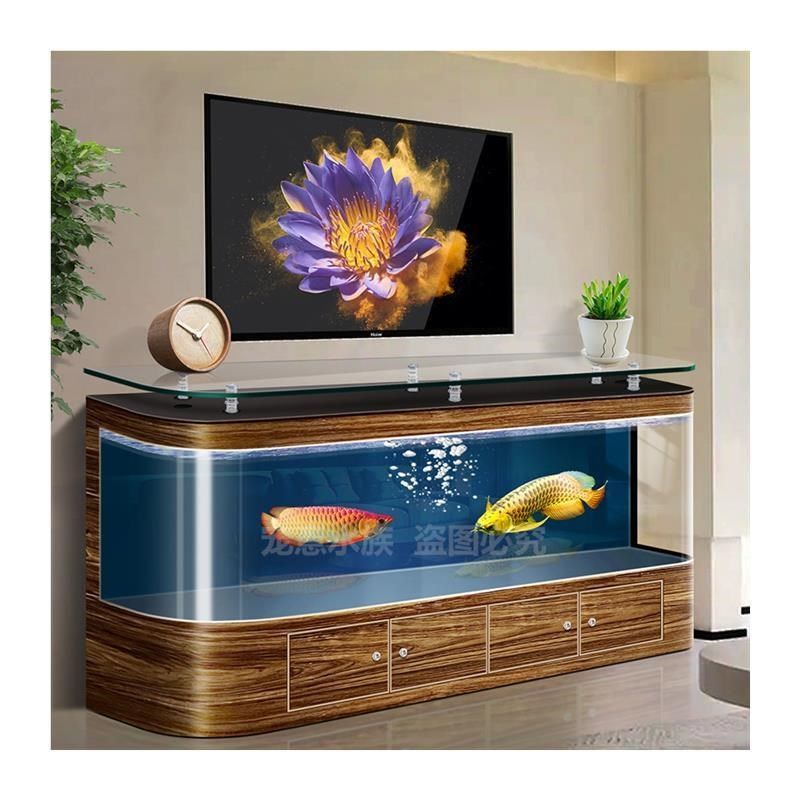 热弯一体成型落地鱼缸客厅大型靠墙背滤生态N懒人电视柜茶几水族,宠物/宠物食品及用品,底柜/落地缸,淘宝优惠券,粉丝福利购,淘宝优惠卷
