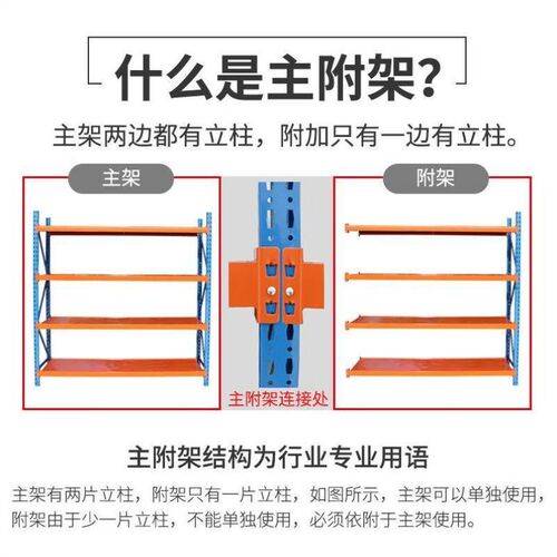 固特优OODUSE货架仓储仓库v置物架超市库房金属多层架展示架200*6