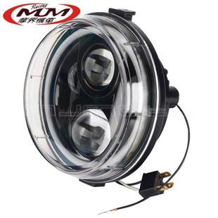 Strom 摩托车改装 DL250 LED前大灯12V黑色前照灯 件适用于j铃木