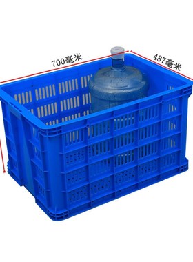 常州加厚大号700周转筐铁L件胶框蓝色 销售