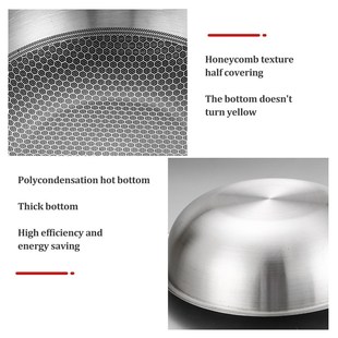 Non-Stick Pan 28cm Stainless Steel Stir MFry Pan with Helper