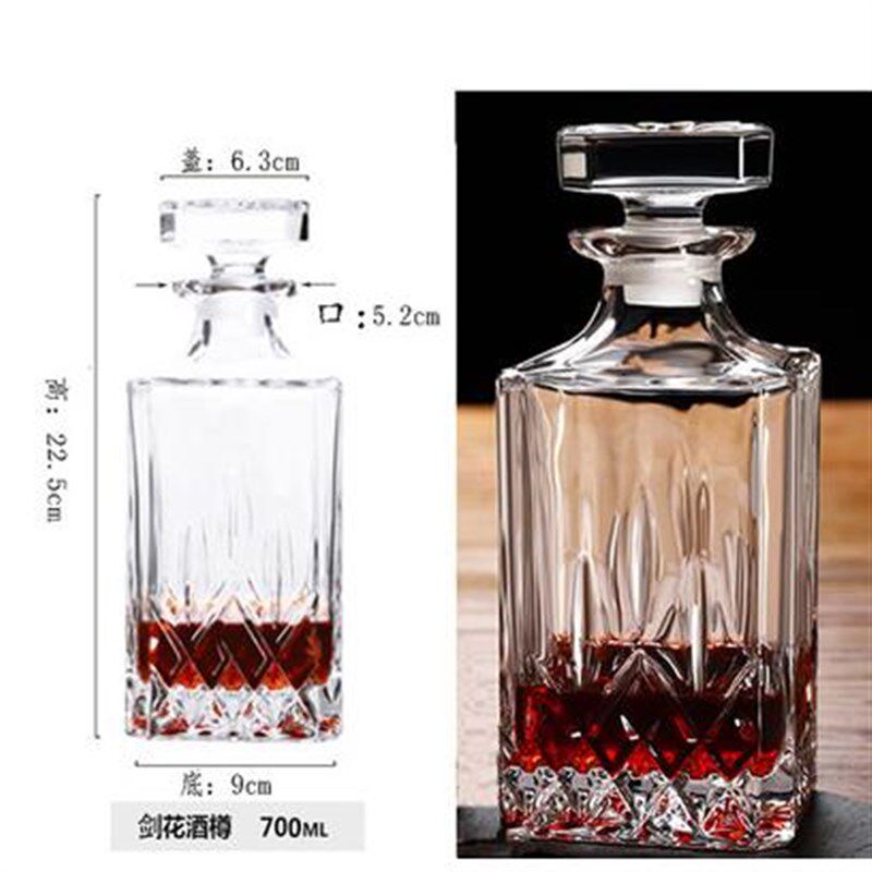 高档醒水晶玻璃酒瓶樽酒器酒瓶z酒具药瓶红酒酒洋酒威士忌存储泡