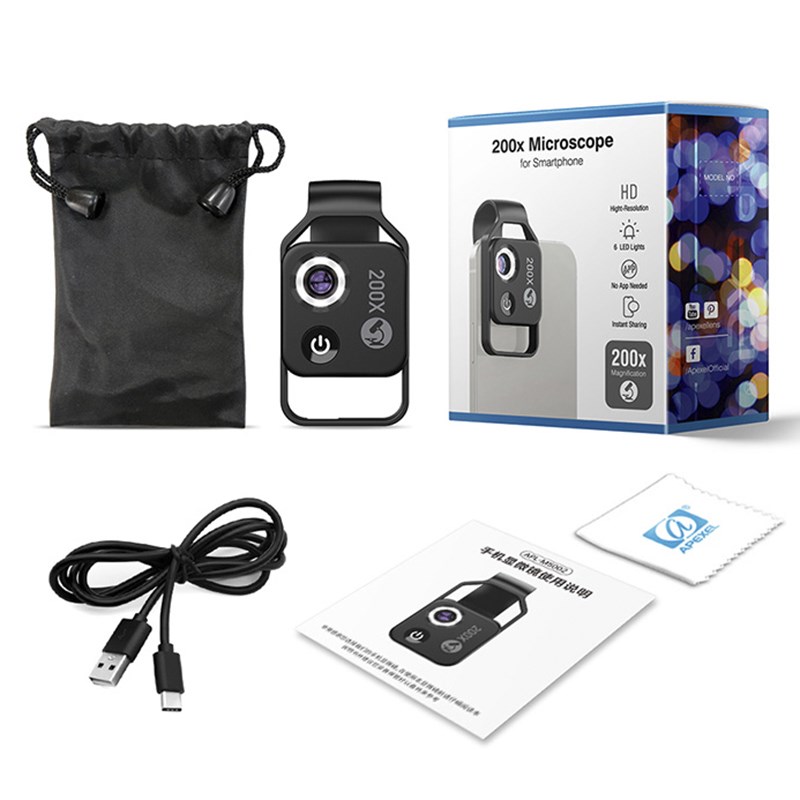 手机放大镜显微镜高清100倍200倍珠宝鉴定T高倍夹在手机上