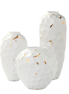 2019展会新品景德镇高温陶瓷系列亚光花瓶样P板房玄关花器组合摆