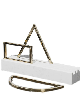 新中式玄关摆件金属几何圆形x软装饰品北欧客厅酒柜电视柜桌面摆