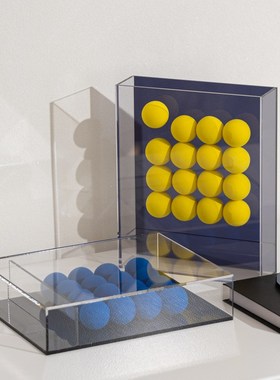 Rzone 现代轻奢海绵球装饰y画小众创意个性摆件客厅家居桌面装饰