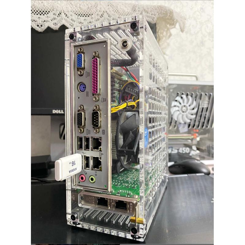 网卡定制adc亚克力 itx机箱6mm扩展卡路由 软   cncmatx1u