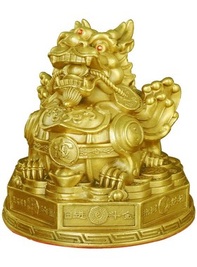铜貔貅摆件黄铜飞天貔恘八卦皮丘B家居客厅办公室店铺公司前台装
