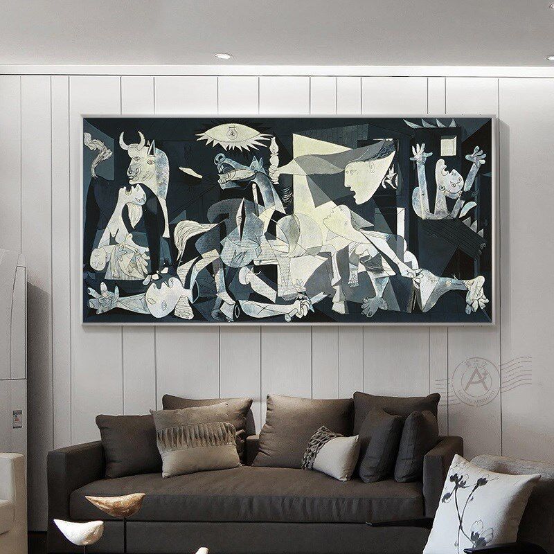 格尔尼卡a现代装饰画毕加索卧室艺术画办公室抽象墙画客厅沙发壁