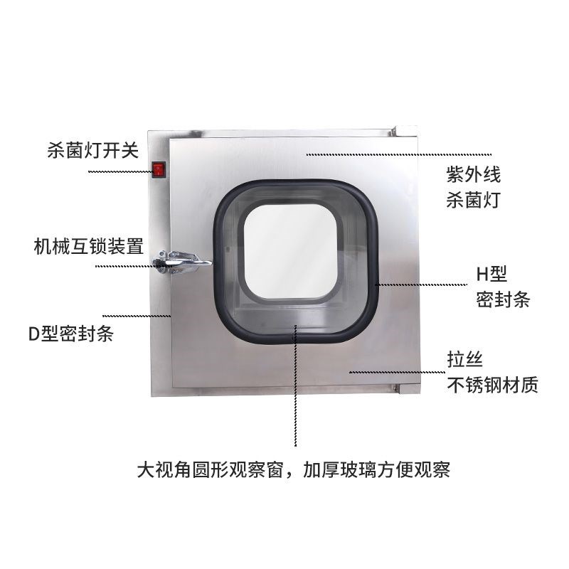 201/a304不锈钢传递窗紫外线传递箱医院口腔科柜消毒双门