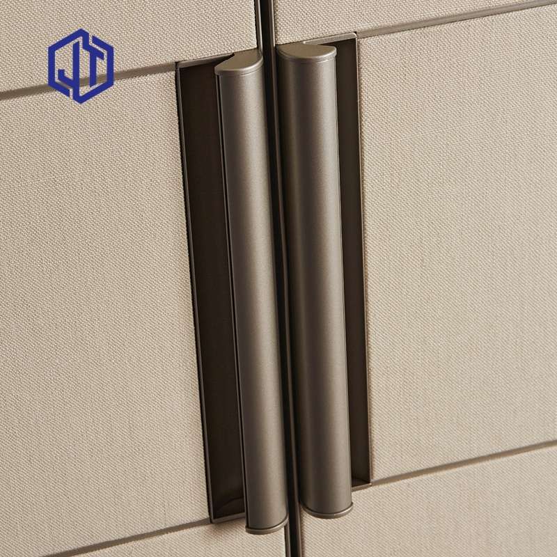 意大利意式风格i把手皮革门隐形门吸塑门扣手可贴皮木饰面暗扣拉