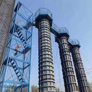 232加厚框架式 方管护笼安全爬梯 m安全梯笼基坑施工通道箱式