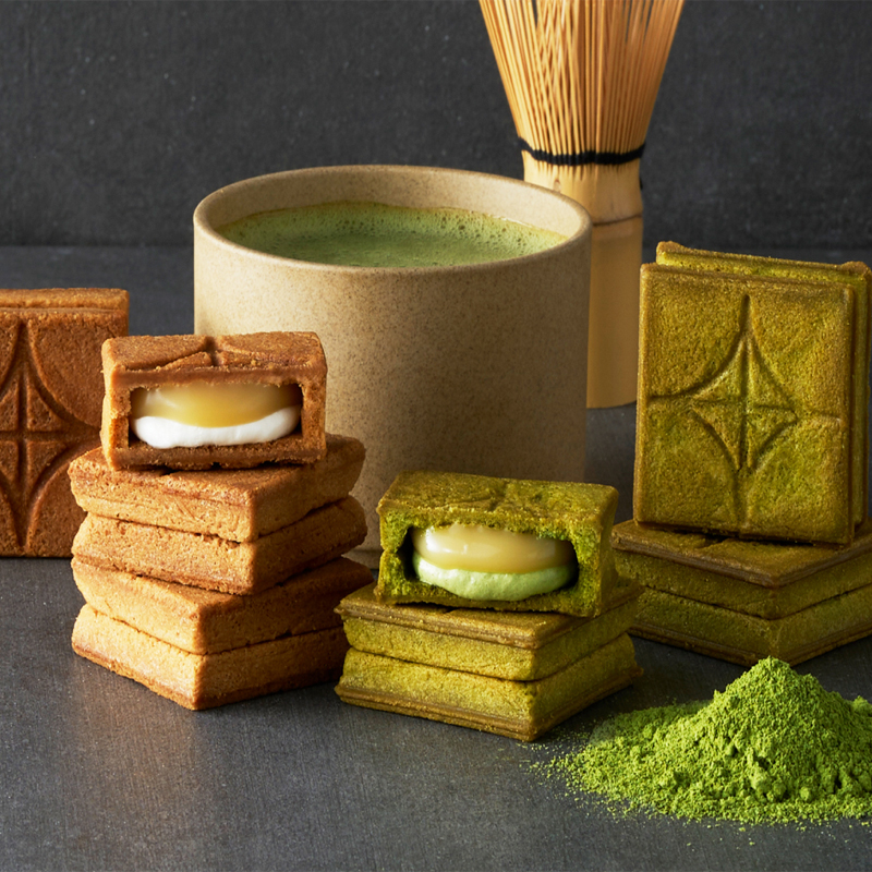 【现货】日本PRESS BUTTER SAND黄油焦糖抹茶夹心饼干进口零食