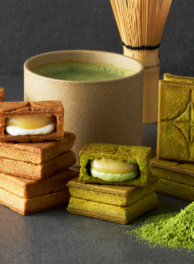 【现货】日本PRESS BUTTER SAND黄油焦糖抹茶夹心饼干进口零食