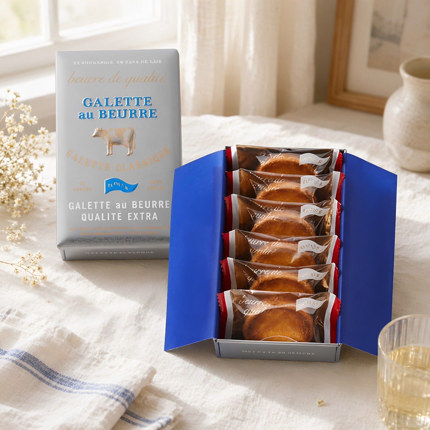 日本进口galette au beurre黄油朗姆曲奇饼干南特煎饼伴手礼盒