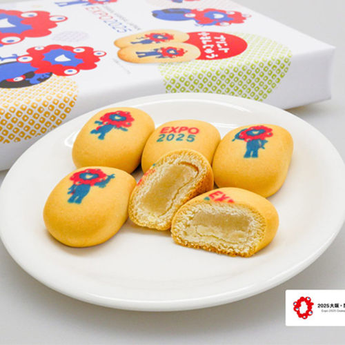 日本进口大阪世博会脉脉联名纪念零食夹心馒头礼盒饼干蛋糕点心