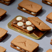 日本大丸网红排队王珀山蒙布朗栗子奶油夹心曲奇饼干礼盒进口零食