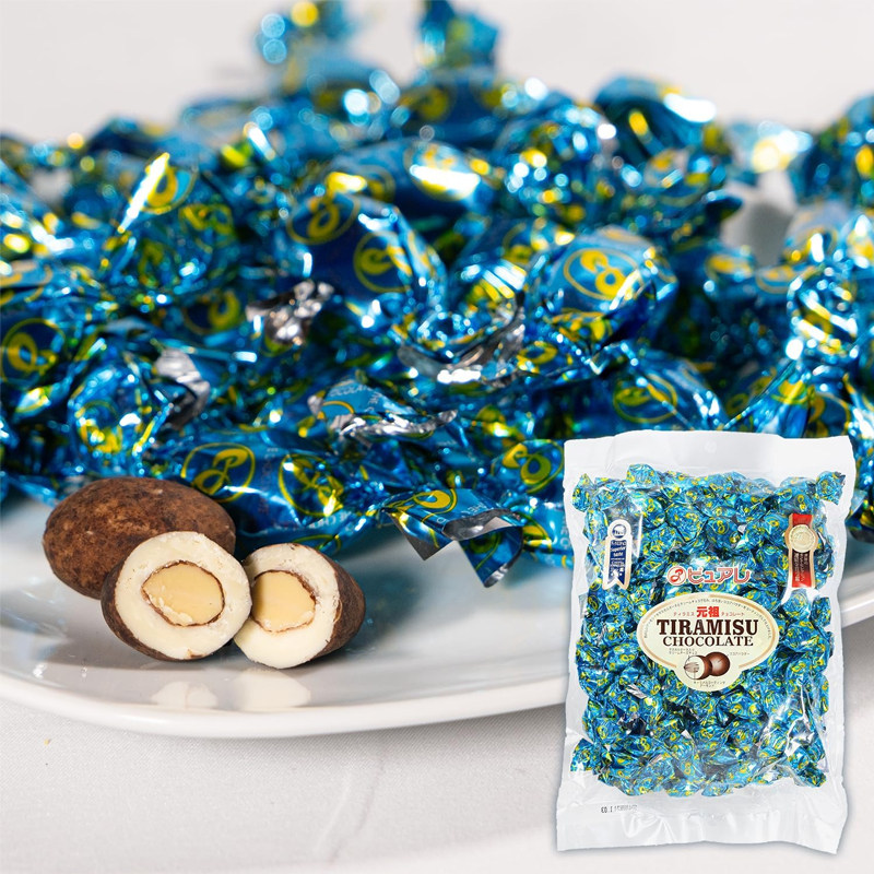 【现货】日本元祖提拉米苏杏仁夹心呼吸巧克力获世界金奖500g喜糖