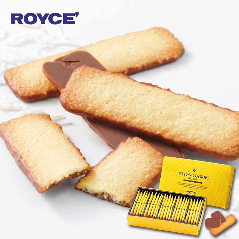 现货日本北海道 royce Baton Cookies巧克力饼干椰子味进口零食