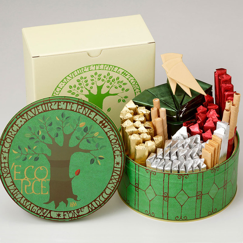 日本进口本高砂屋巧克力夹心蛋卷坚果薄饼干点心伴手礼盒零食