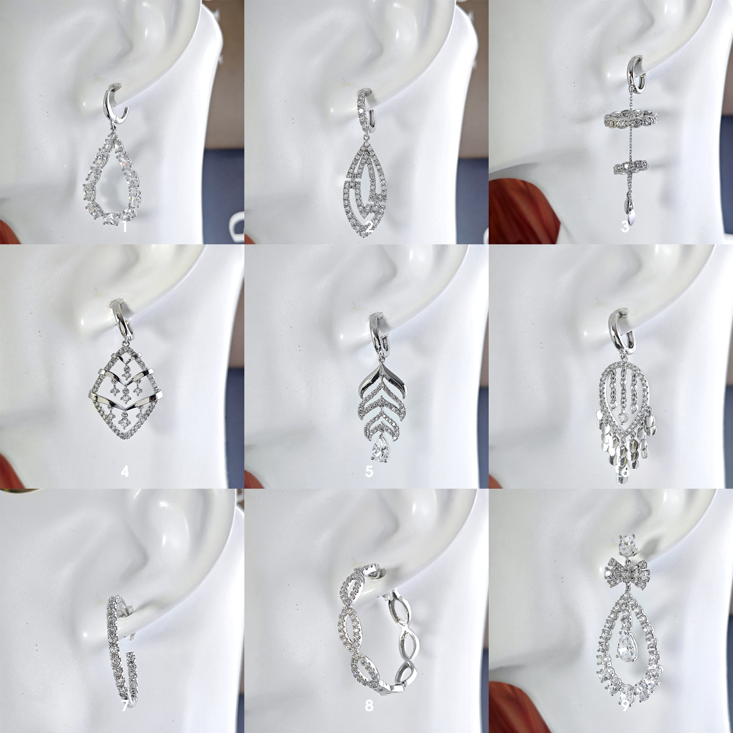 missco个性宴会耳环耳钉镀白金