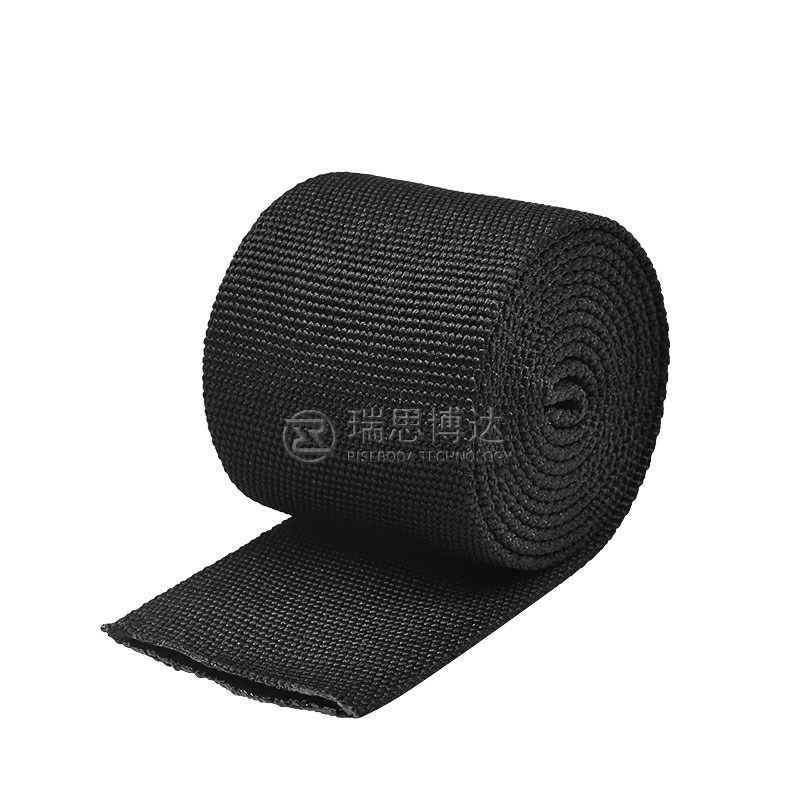 液压油管护套黑色涤纶空心纺织套管气管线管帆布耐磨保护尼龙布套