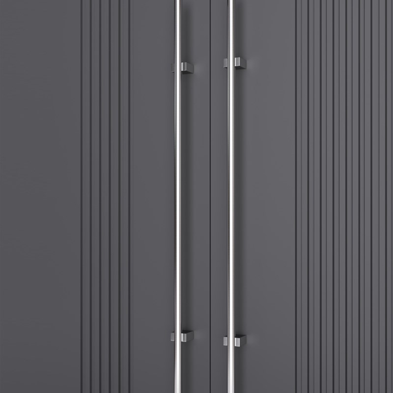 现代简约玻璃门拉手黑金色酒店商铺实木大门把手写V字楼不锈钢扶