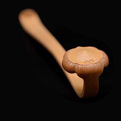 实心竹老竹根纯手工精工雕刻老玉竹如意手把件摆件把玩竹雕文玩禅