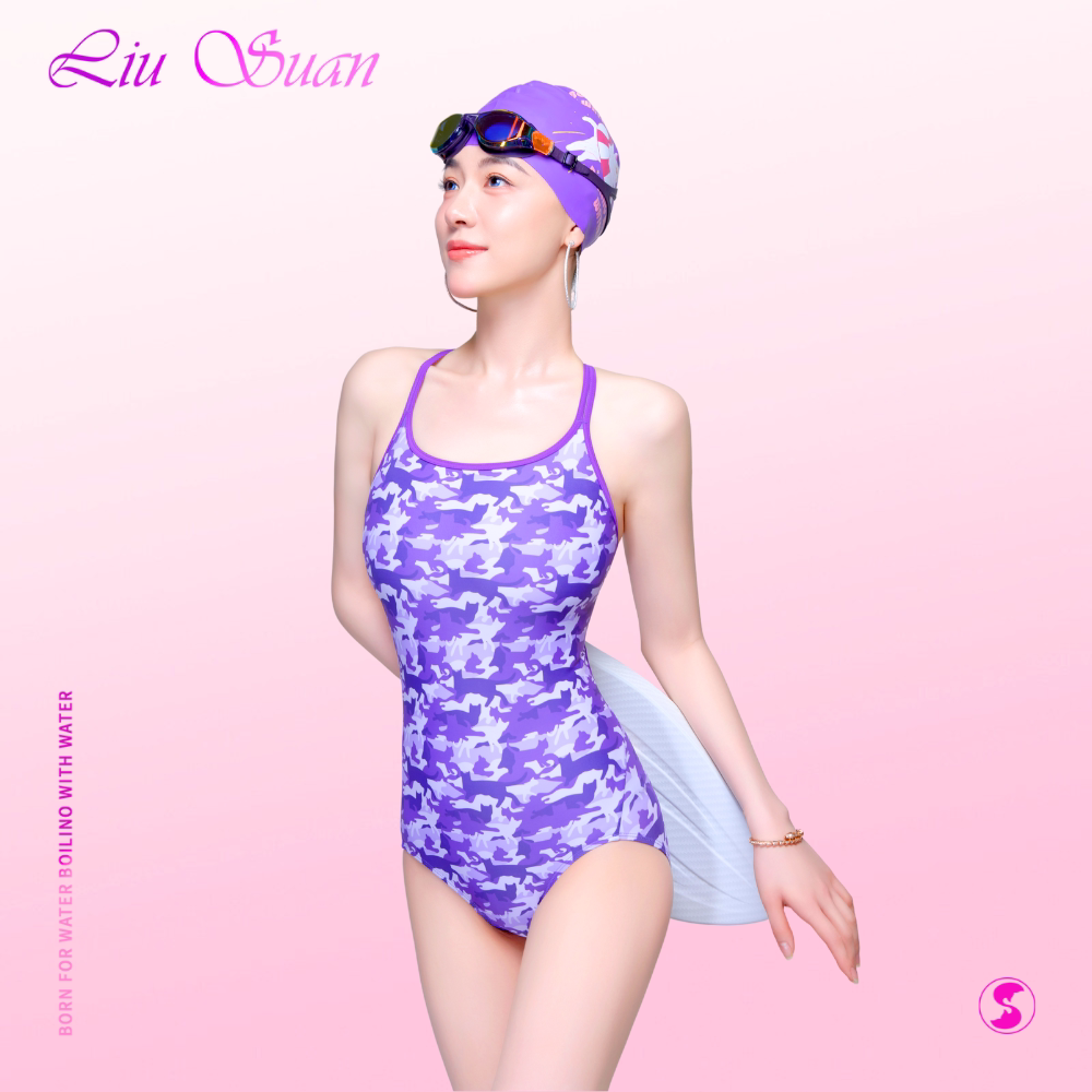 鎏酸泳衣女款竞速游泳馆专用泳装高级感2025新款游泳衣藏猫猫