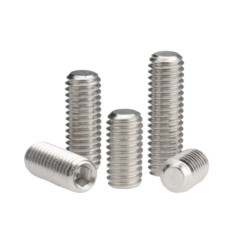 304不锈钢内六角平端紧定M2M3M4M5MH6M8M10加大止付顶丝机米螺钉
