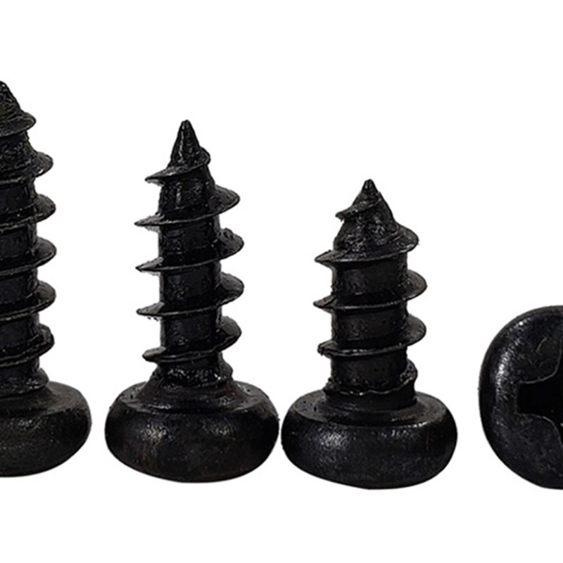 精密十字圆头盘头自攻螺丝钉M3 M3.5 M4*5X6X8X10X12X14X16X20黑