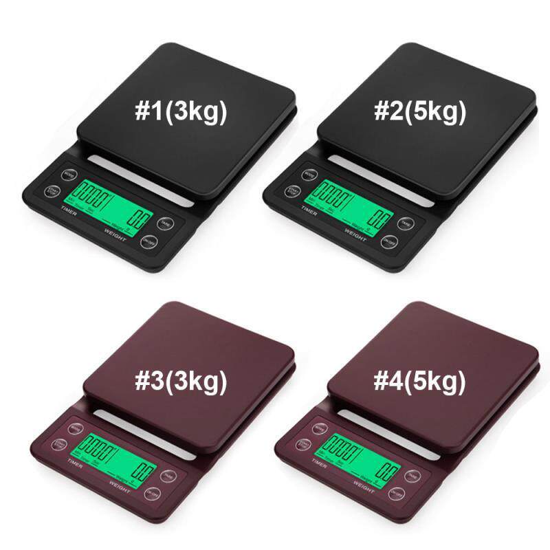 电子厨房手冲咖啡秤计时克称家用小型烘焙多功能高精度0.1称重3kg