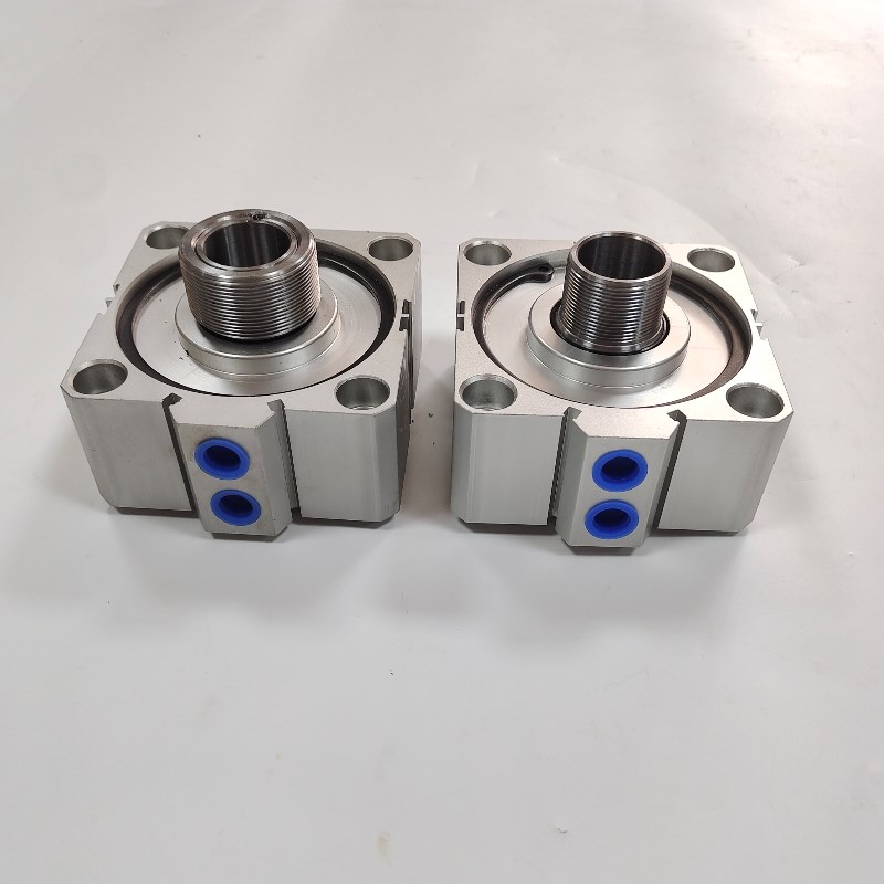 sda薄型通孔气缸气动夹座气缸100X5工装夹具气缸M48X1.5 M37X1.5