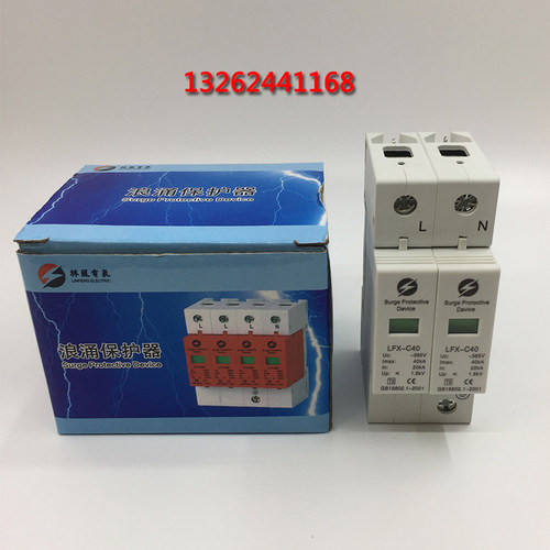 浪涌保护器2P 40KA单相电源防雷器家用雷电避雷器 电涌保护器220v