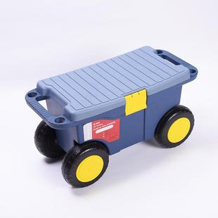 塑料车载用品收纳箱园艺工具箱 厂家直供创意带轮五金工具收纳盒