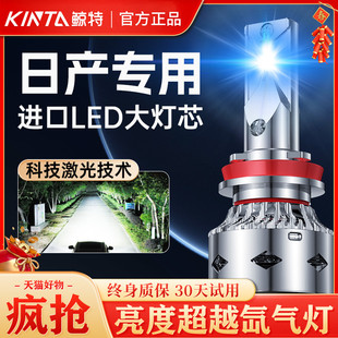 适用日产led大灯奇骏阳光骐达逍客经典 灯泡 轩逸天籁蓝鸟骊威改装